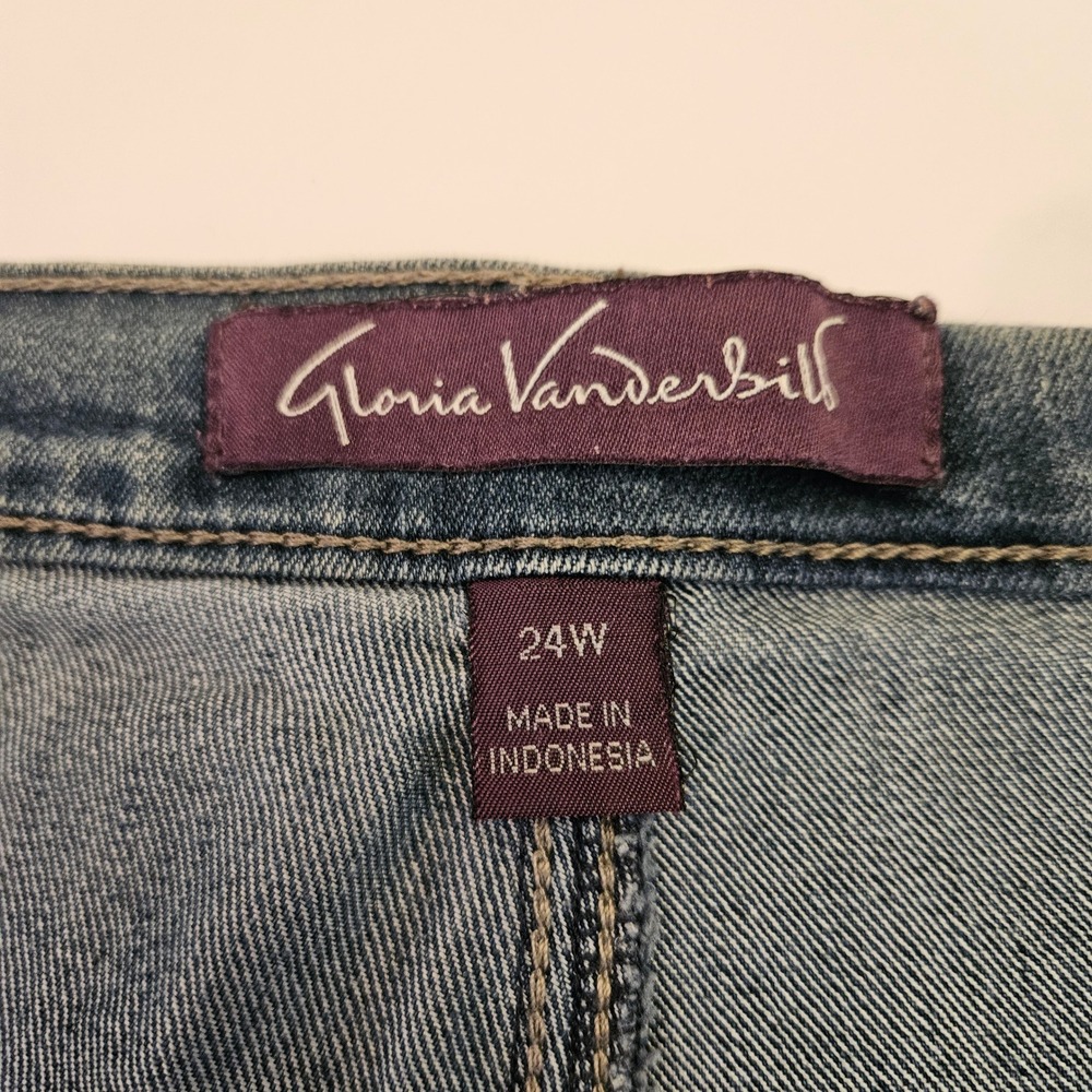 Gloria Vanderbilt Amanda High Rise Tapered Jeans Medium Wash Womens Plus 24W - Picture 6 of 9